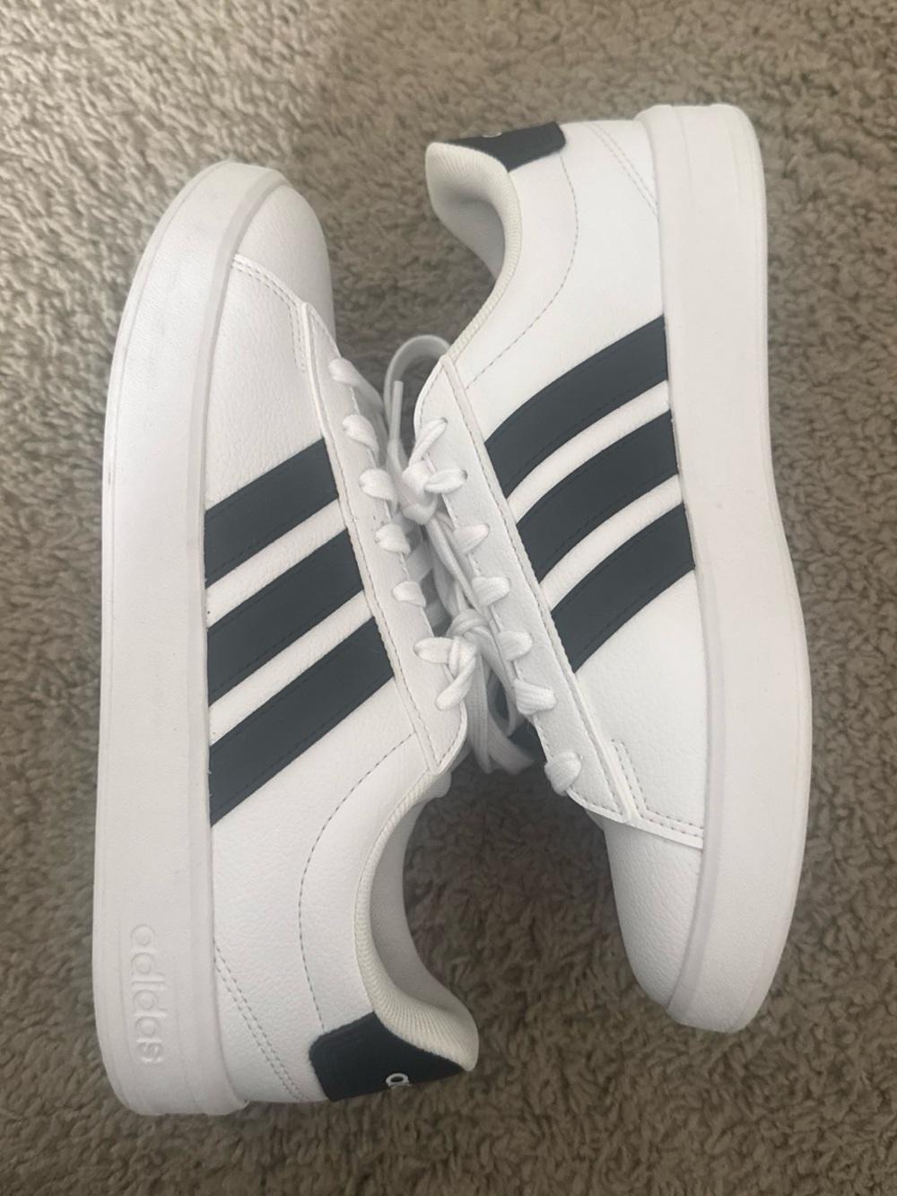 adidas Grand Court White and Black Sneakers